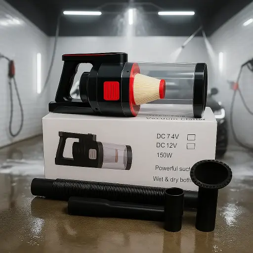 [AS-1] Aspirateur Sans fil pour surfaces humides/sèches -à main rechargeable avec 3 accessoires - Aspirateur voiture.